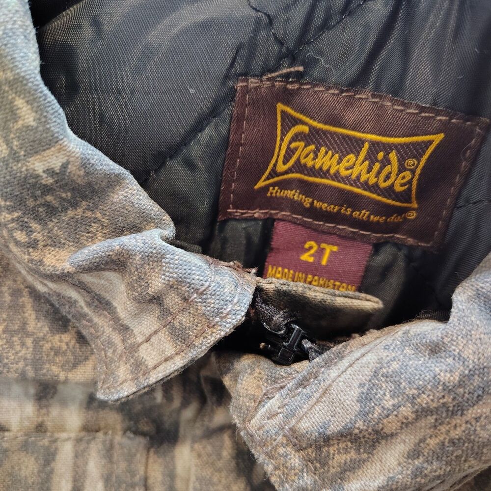 Boys Mossy Oak Gamehide Camo Insulated Coveralls One Piece Size 2T - Picture 8 of 13